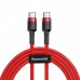 Дата кабель Baseus Cafule Type-C to Type-C Cable PD 2.0 60W (1m) (CATKLF-G) (00000031873_4)
