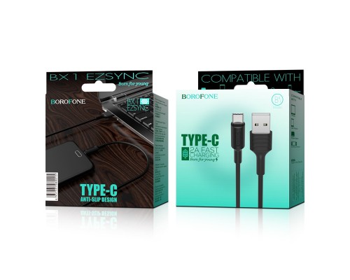 Дата кабель Borofone BX1 EzSync USB to Type-C (1m) (00000056910_1)