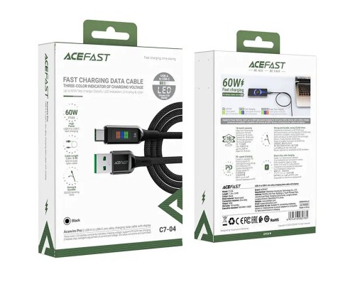 Дата кабель Acefast C7-04 USB-A to USB-C zinc alloy (1.2m) (00000068245_1)