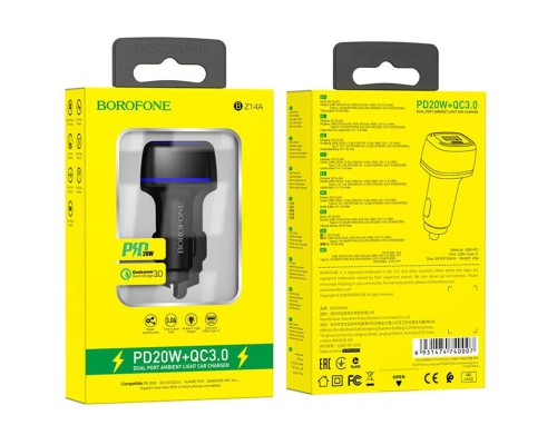 АЗУ Borofone BZ14A PD20W+QC3.0 (1Type-C/1USB/3A) (00000058304_1)