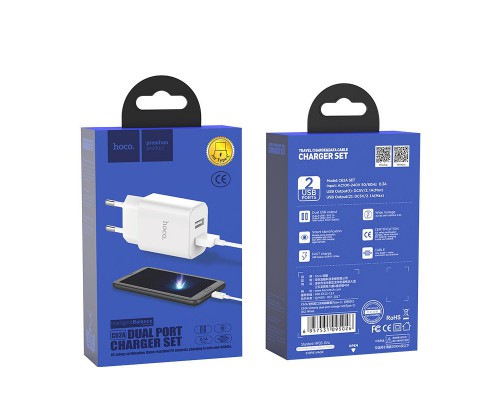 СЗУ Hoco C62A Victoria 2.1A 2USB + cable Type-C (00000033984_1)