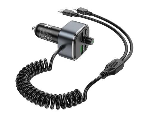 АЗУ FM модулятор Hoco E74 Energy QC3.0 2in1 with cable (00000066148_1)