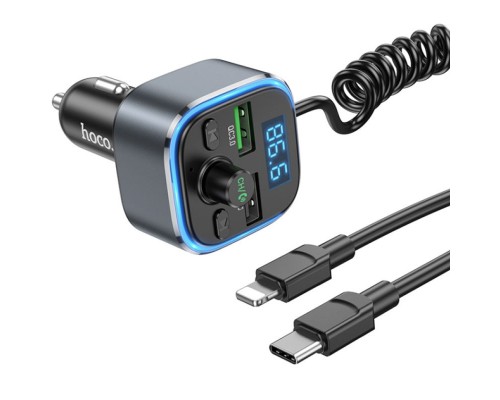 АЗУ FM модулятор Hoco E74 Energy QC3.0 2in1 with cable (00000066148_1)
