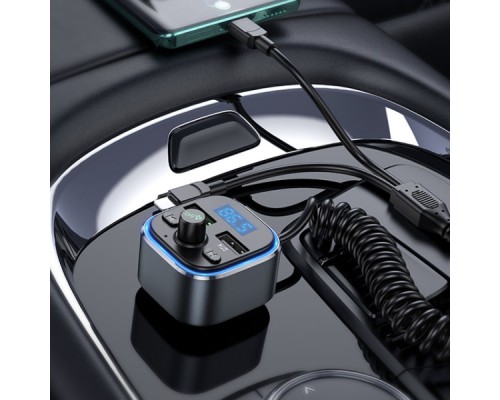 АЗУ FM модулятор Hoco E74 Energy QC3.0 2in1 with cable (00000066148_1)