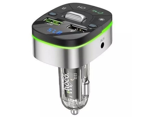 АЗУ FM модулятор Hoco E71 Crystal transparent QC3.0 (00000066152_1)