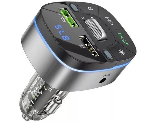 АЗУ FM модулятор Hoco E71 Crystal transparent QC3.0 (00000066152_1)