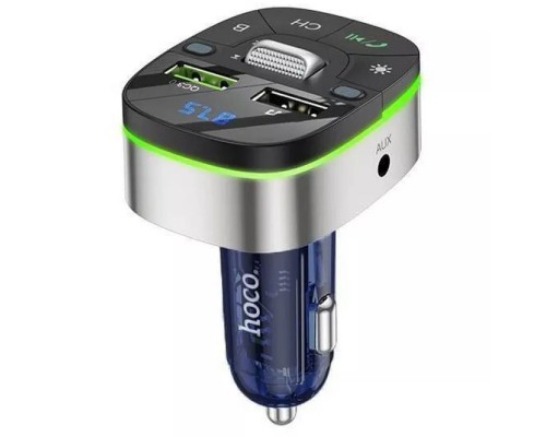 АЗУ FM модулятор Hoco E71 Crystal transparent QC3.0 (00000066152_2)