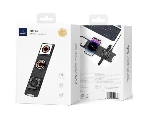 БЗУ WIWU Wi-W001 3 in 1 wireless charger (00000066830_1)