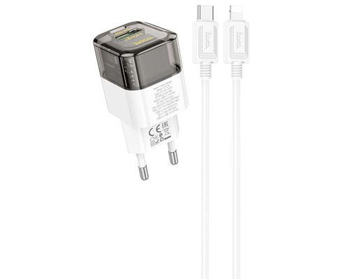 СЗУ Hoco C131A Platium PD30W+QC3.0 + Type-C to Lightning (00000067586_2)
