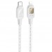 Дата кабель Hoco U124 Stone silicone power-off Type-C to Lightning (1.2m) (00000068366_2)