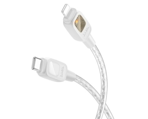 Дата кабель Hoco U124 Stone silicone power-off Type-C to Lightning (1.2m) (00000068366_2)