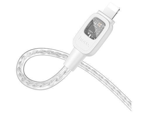 Дата кабель Hoco U124 Stone silicone power-off Type-C to Lightning (1.2m) (00000068366_2)