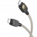 Дата кабель Hoco U124 Stone silicone power-off 60W Type-C to Type-C (1.2m) (00000068367_1)