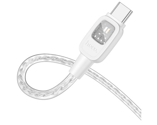 Дата кабель Hoco U124 Stone silicone power-off 60W Type-C to Type-C (1.2m) (00000068367_2)