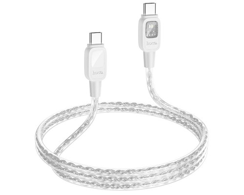 Дата кабель Hoco U124 Stone silicone power-off 60W Type-C to Type-C (1.2m) (00000068367_2)