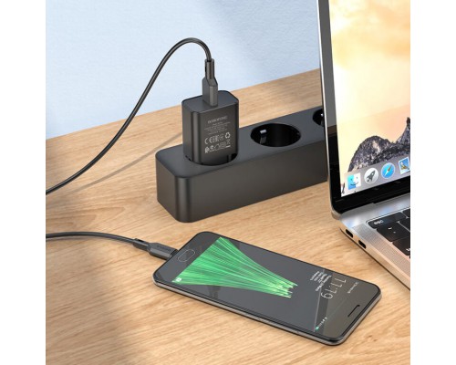 СЗУ Borofone BA72A Spring QC3.0 USB to MicroUSB (00000064402_2)
