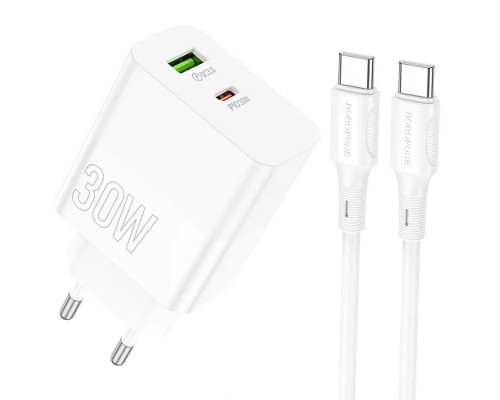СЗУ Borofone BA75A PD30W+QC3.0 + Type-C + Type-C (00000064407_1)