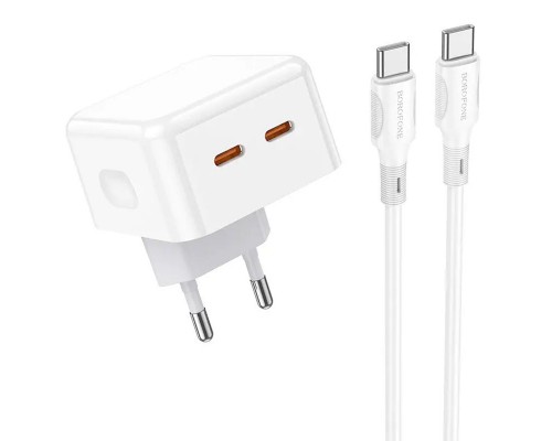 СЗУ Borofone BA76A Source PD35W (2Type-C) + Type-C to Type-C (00000064409_1)