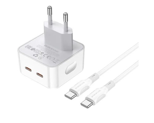 СЗУ Borofone BA76A Source PD35W (2Type-C) + Type-C to Type-C (00000064409_1)