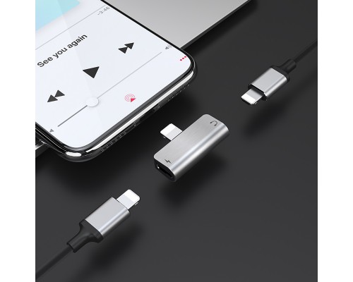 Переходник Hoco LS24 Lightning to lightning audio/lightning (00000032915_1)