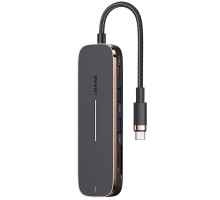 Переходник HUB Usams US-SJ575 6in1 Multifunctional (Type-C to 2USB+Type-C+Micro SD+SD+HDMI ports) (00000062698_1)