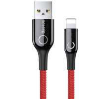 Дата кабель Baseus C-shaped (со световым индикатором) USB to Lightning 2.4A (1m) (CALCD) (00000027364_4)