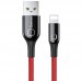 Дата кабель Baseus C-shaped (со световым индикатором) USB to Lightning 2.4A (1m) (CALCD) (00000027364_4)