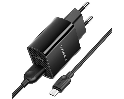 СЗУ Borofone BA53A Powerway (2USB/2.1A) + MicroUSB (00000055346_1)