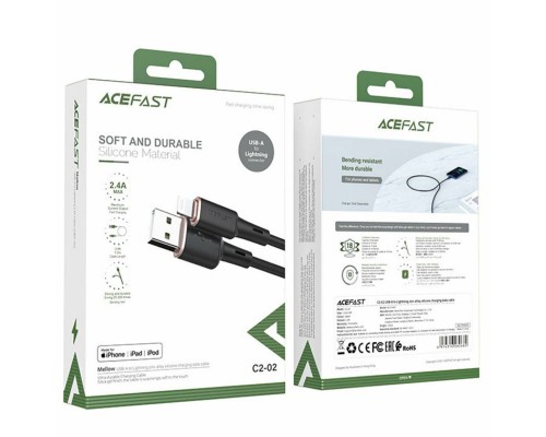 Дата кабель Acefast MFI C2-02 USB-A to Lightning zinc alloy silicone (1m) (00000065916_1)