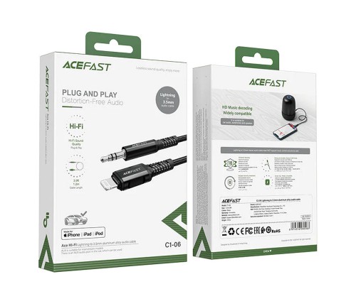 Переходник Acefast MFI C1-06 Lightning to 3.5mm aluminum alloy (00000065920_1)