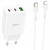 СЗУ Hoco C99A PD20W+QC3.0 (1USB/2Type-C/3A) + Type-C to Lightning (00000067270_1)
