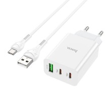 СЗУ Hoco C99A PD20W+QC3.0 (1USB/2Type-C/3A) + USB to Type-C (00000067271_1)