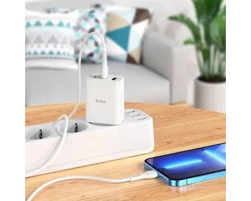 СЗУ Hoco C99A PD20W+QC3.0 (1USB/2Type-C/3A) + USB to Type-C (00000067271_1)