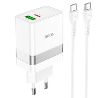СЗУ Hoco N21 Topspeed PD30W+QC3.0 (1USB/1Type-C/3A) + Type-C + Type-C (00000067277_1)