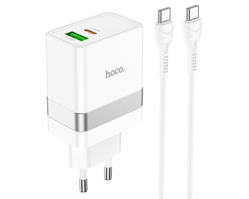 СЗУ Hoco N21 Topspeed PD30W+QC3.0 (1USB/1Type-C/3A) + Type-C + Type-C (00000067277_1)