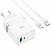 СЗУ Hoco N21 Topspeed PD30W+QC3.0 (1USB/1Type-C/3A) + Type-C + Type-C (00000067277_1)