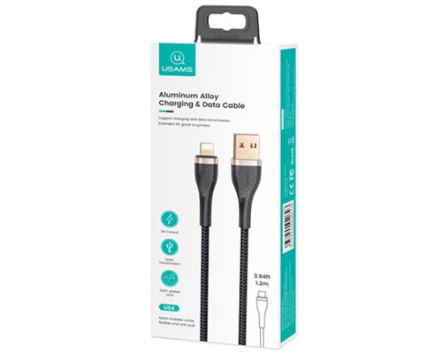 Дата кабель Usams US-SJ487 U64 Aluminum Alloy USB to Lightning 1.2m (00000049216_1)