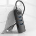 Переходник Borofone DH6 Erudite 4in1 Gigabit Ethernet (Type-C to USB3.0*3+RJ45) (0.2m) (00000073978_1)