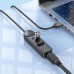 Переходник Borofone DH6 Erudite 4in1 Gigabit Ethernet (USB to USB3.0*3+RJ45) (0.2m) (00000073979_1)