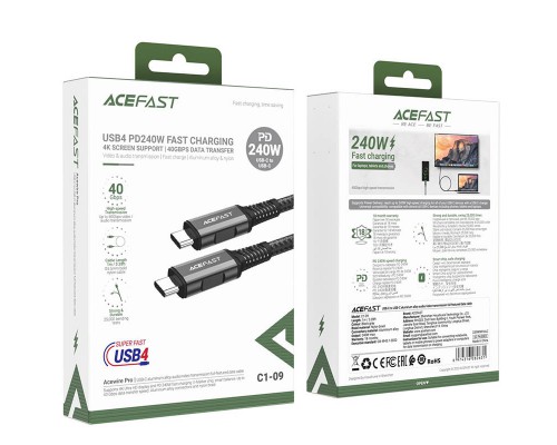 Дата кабель Acefast C1-09 USB-C to USB-C PD240W 40Gbps USB 4 aluminum alloy (00000066773_1)