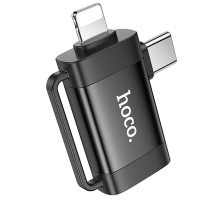 Переходник Hoco UA31F OTG 2in1 Lightning male/Type-C male to USB female (00000074128_2)