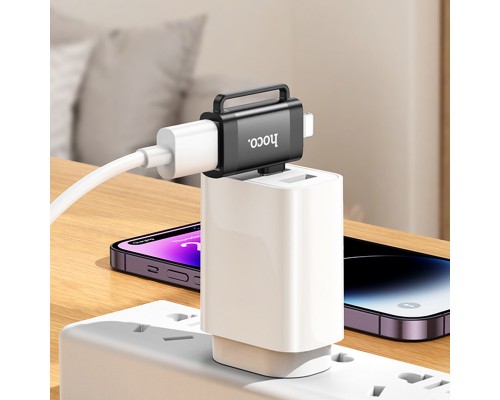 Переходник Hoco UA31F OTG 2in1 Lightning male/Type-C male to USB female (00000074128_2)