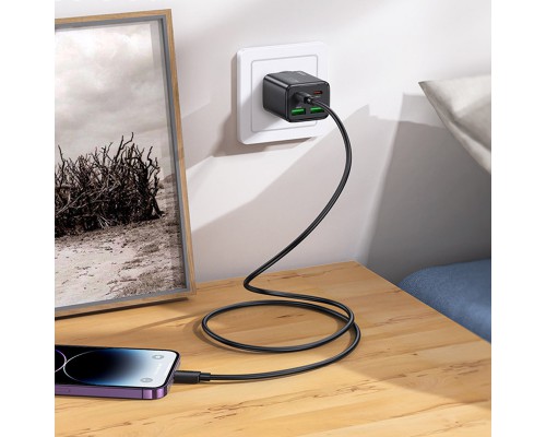 СЗУ Hoco N56 Fundador PD30W four-port (2C2A) + Type-C to Lightning (00000074169_2)