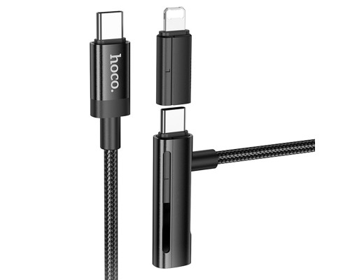 Дата кабель Hoco U135 Incredible 2in1 Type-C to Lightning/Type-C (1m) (00000074171_1)