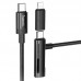 Дата кабель Hoco U135 Incredible 2in1 Type-C to Lightning/Type-C (1m) (00000074171_1)