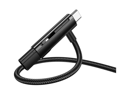 Дата кабель Hoco U135 Incredible 2in1 Type-C to Lightning/Type-C (1m) (00000074171_1)