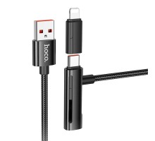 Дата кабель Hoco U135 Incredible 2in1 USB to Lightning/Type-C (1m) (00000074172_1)