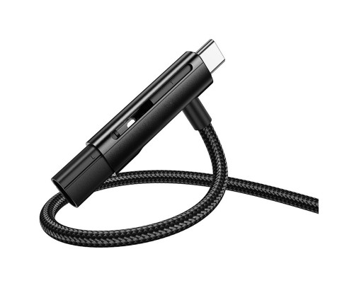 Дата кабель Hoco U135 Incredible 2in1 USB to Lightning/Type-C (1m) (00000074172_1)