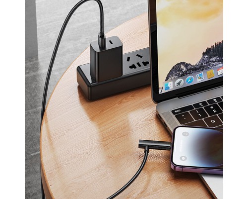 Дата кабель Hoco U135 Incredible 2in1 USB to Lightning/Type-C (1m) (00000074172_1)