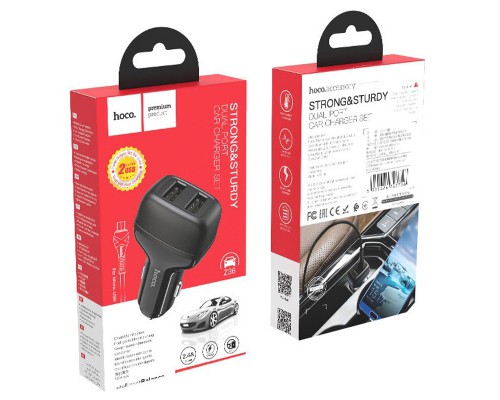 АЗУ Hoco Z36 (2USB/2.4A) + MicroUSB (00000040797_2)